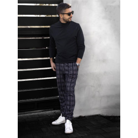 MEN'S JOGGERS (GREG) - CHECK / brown - sewing set