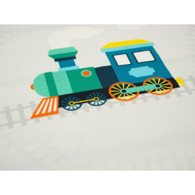 LOCOMOTIVE / blue - panel single jersey TE210