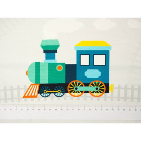 LOCOMOTIVE / blue - panel single jersey TE210