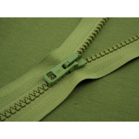 Plastic Zipper 5mm open-end 70cm - olive B-04