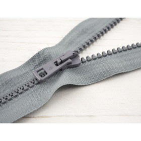 Plastic Zipper 5mm open-end 50cm - grey B-16