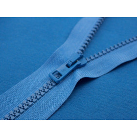 Plastic Zipper 5mm open-end 60cm -  Mutes blue B-26