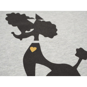POODLE "S" / melange light grey / MINIMAL - panel, looped knit PE240