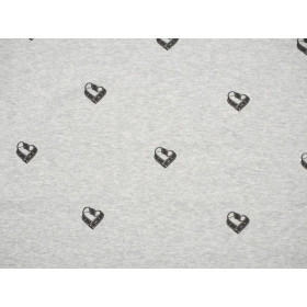 CENTIMETERS (graphite) / M-01 melange light grey - single jersey TE210