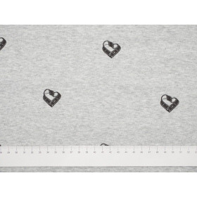 CENTIMETERS (graphite) / M-01 melange light grey - single jersey TE210