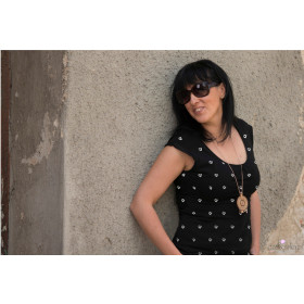 CENTIMETERS (graphite) / M-01 melange light grey - single jersey TE210