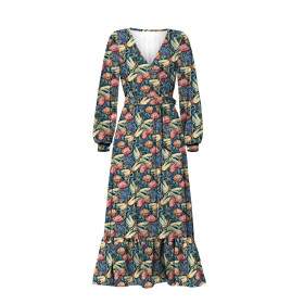 Butterfly & Flowers wz.11 - looped knit fabric