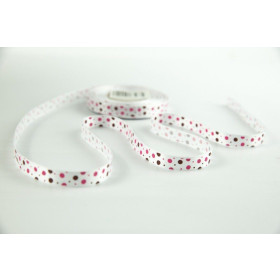 Satin Polka colorful dot Ribbon width 10 mm