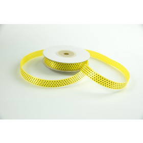 Satin Polka dot Ribbon width 12 mm YELLOW