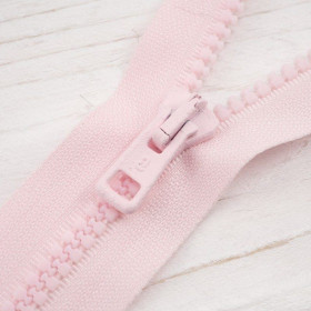 Plastic Zipper 5mm open-end 40cm - pale pink B-12