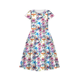 Butterfly & Flowers wz.16 - looped knit fabric