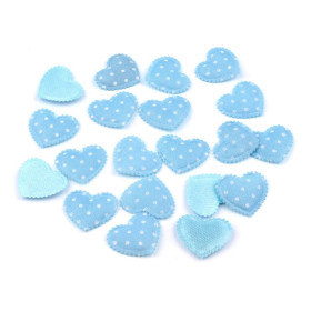 Heart Decoration with polka dots - Blue