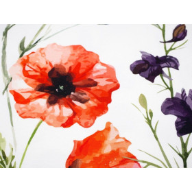 POLNE KWIATY / wanilia - single jersey with elastane TE210