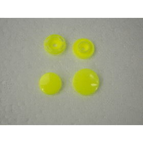 Snaps KAM, plastic fasteners 14mm -NEON YELLOW 10 sets