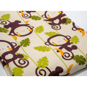 MONKEY GROVE / beige - single jersey with elastane TE210