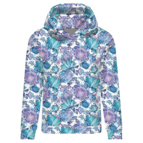 CLASSIC WOMEN’S HOODIE (POLA) - FROZEN GARDEN - looped knit fabric 