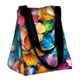 XL bag with in-bag pouch 2 in 1 - WATER-COLOR FLOWERS pat. 8 - sewing set