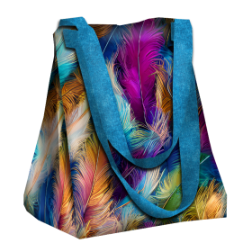 XL bag with in-bag pouch 2 in 1 - NEON FEATHERS - sewing set