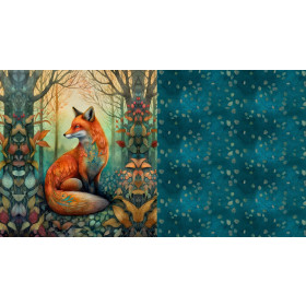 BOHO FOX - panel (60cm x 50cm) Hydrophobic brushed knit