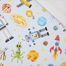 COSMOS PAT. 1 ( RETRO ) / light blue - single jersey with elastane 