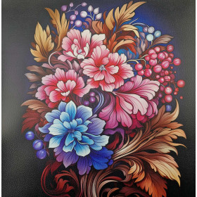BOUQUET OF FLOWERS WZ.3 (46 cm x 50 cm) - thick pressed leatherette