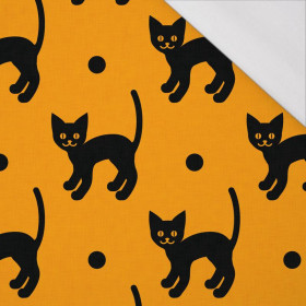 HALLOWEEN BLACK CATS / pumpkin - single jersey with elastane TE210