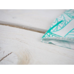 LEAVES / B-00 White - single jersey with elastane TE210