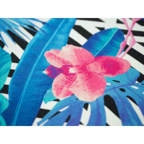 TROPICAL FLAMINGOS - single jersey with elastane 