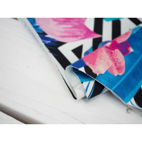 TROPICAL FLAMINGOS - single jersey with elastane 