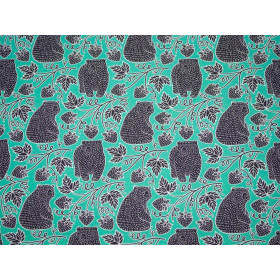 BEARS WITH WILD STRAWBERRIES - single jersey with elastane TE210