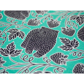 BEARS WITH WILD STRAWBERRIES - single jersey with elastane TE210