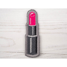 Embroided application lipstick - pink-grey