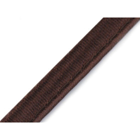 Satin Bias Insertion Piping width 10 mm - brown