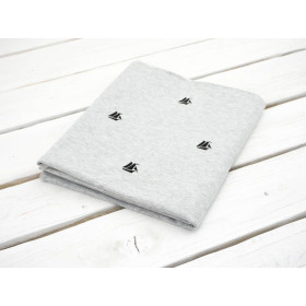 50cm SAILING SHIPS (MINIMAL) / M-01 melange light grey - looped knit SP250