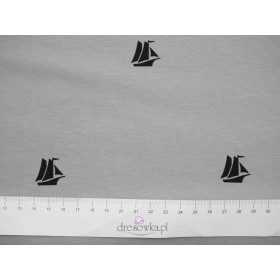 50cm SAILING SHIPS (MINIMAL) / M-01 melange light grey - looped knit SP250
