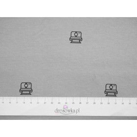 CAMERAS (MINIMAL) / M-01 melange light grey - looped knit PE240