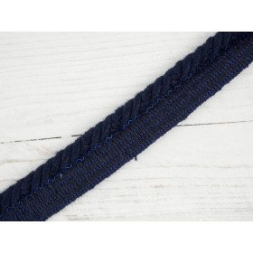 Decorative cotton flanged cord  - Navy