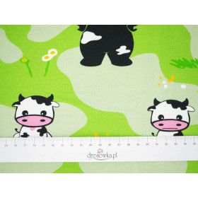 COWS ON GREEN - Viscose jersey WE210