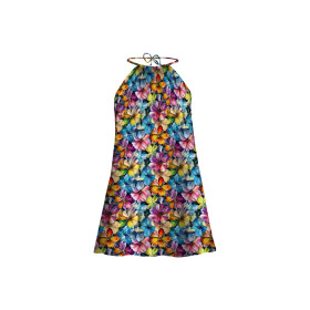 DRESS "DALIA" MINI - WATER-COLOR FLOWERS pat. 8 - sewing set