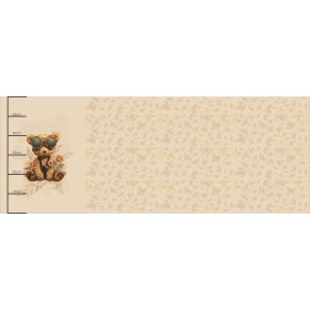 BEAR STEAMPUNK FOREST PAT. 2 - PANORAMIC PANEL (60cm X 140cm)  Cotton muslin
