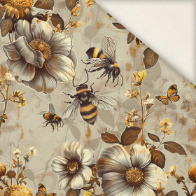 BEES & FLOWERS - Linen 100%