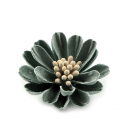Cotton flower 3D applique - green