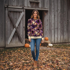 CLASSIC WOMEN’S HOODIE (POLA) - FLOWERS WZ.61 - sewing set