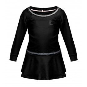 Peplum kid’s blouse with transfer rhinestones (ANGIE) - black 122-128 - sewing set