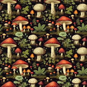 BOTANICAL FOREST wz.5 - Woven Fabric for tablecloths