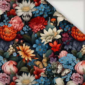 Butterfly & Flowers wz.10 - Woven Fabric for tablecloths