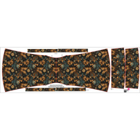 Bardot neckline dress (LILI) - Butterfly & Flowers wz.12 - sewing set