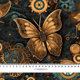 Butterfly & Flowers wz.12 - Hydrophobic brushed knit