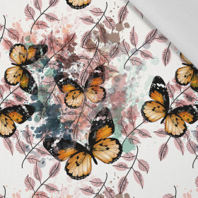 Butterfly & Flowers wz.13 - Cotton woven fabric