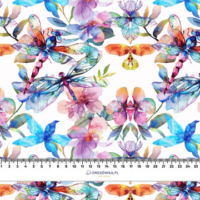 Butterfly & Flowers wz.16 - Linen 100%